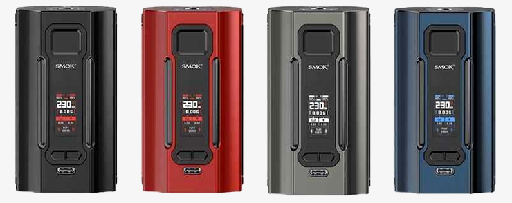 Gamme de couleurs façade avant du kit Box Erato 230 de Smok