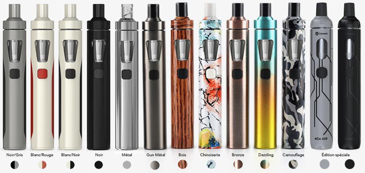 Visuel de présentation de la game de couleurs de l’Ego AIO de chez Joyetech