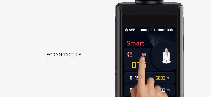 Ecran tactile de l’AEGIS TOUCH T200 de Geekvape