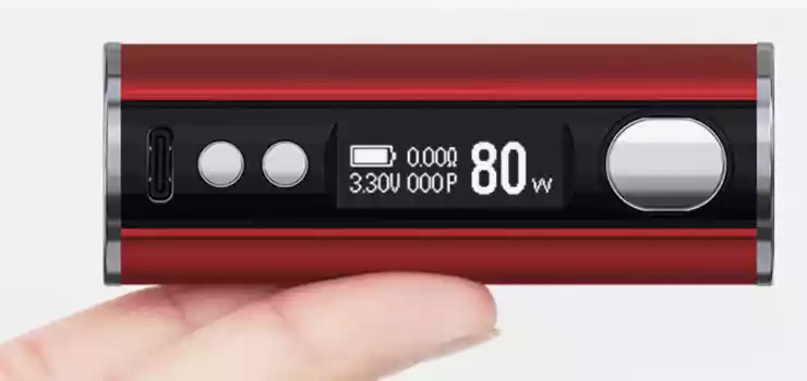 Image de la tranche de l’Istick T80, posé dans une main