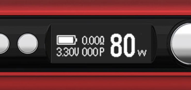Image du Zoom de l’écran du T80 de chez Eleaf