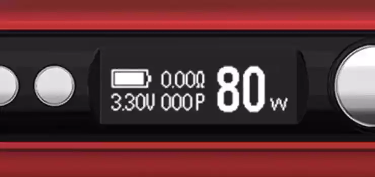 Image du Zoom de l’écran du T80 de chez Eleaf