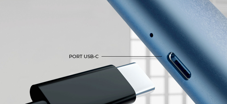Vue du port USB-C du Kit Klypse Innokin