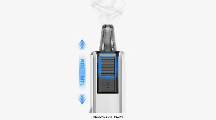 Image montrant le réglage de l’Air Flow du Kit Sceptre 2 de Innokin