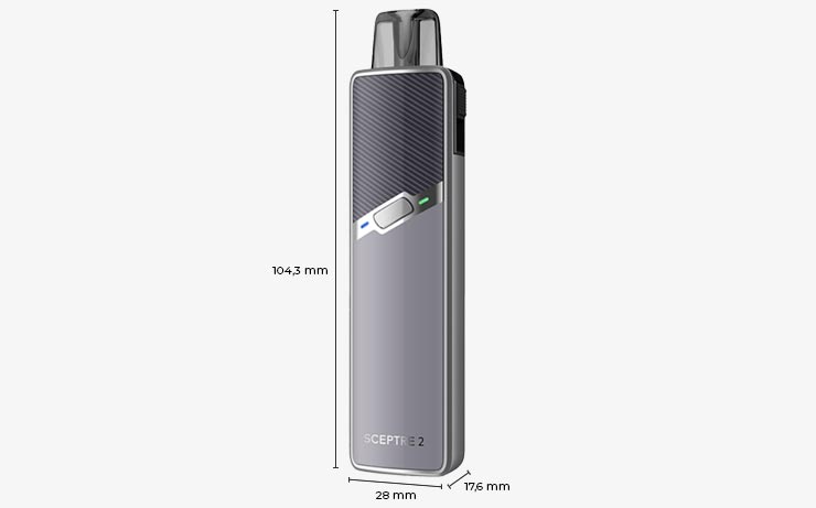 Imge montrant les dimensions du Kit Sceptre 2 de Innokin