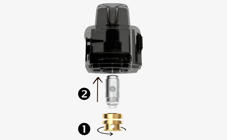 Visuel d’explication sur l’installation de la résistance sur le Kit Sceptre 2 de Innokin