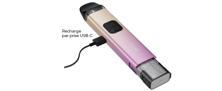 Image de présentation du mode de recharge du Pod TRINE de chez Innokin