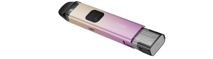 Image présentant l’emplacement de la batterie inter-changeable du pod Trine