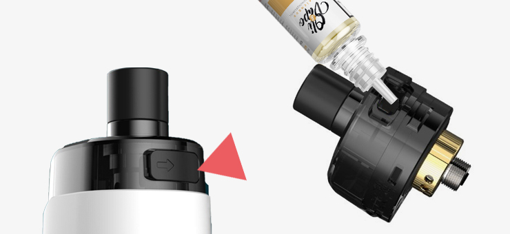 Image de présentation du remplissage de la cartouche du kit pod Kroma-Z de chez Innokin