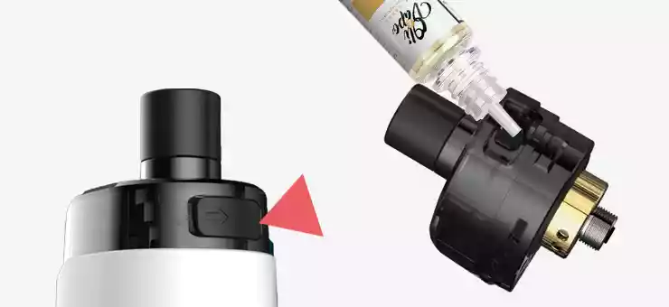 Image de présentation du remplissage de la cartouche du kit pod Kroma-Z de chez Innokin