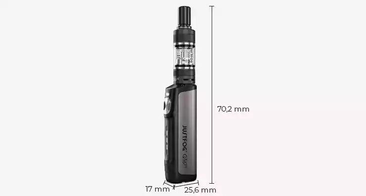 Dimension de la e cigarette Q16 FF Justfog