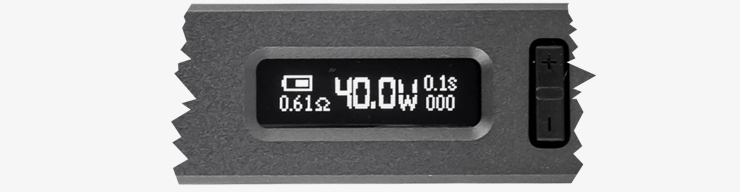 Vue de l’écran LED du Q-Ultra de chez Lost Vape