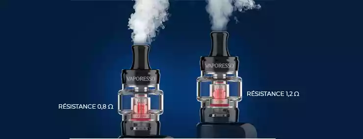Différence de vapeur en fonction des résistance pour le Kit GTX One Vaporesso