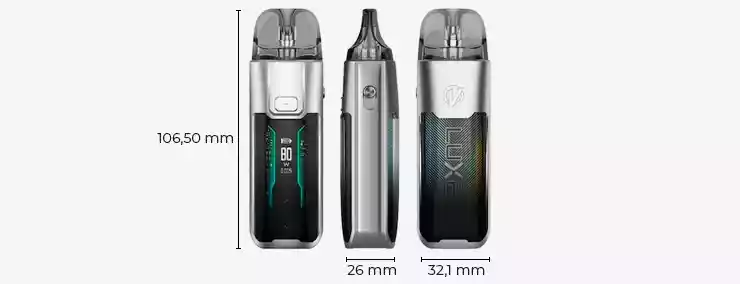 Dimensions du pod Vaporesso Luxe XR Max