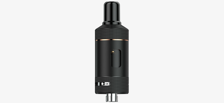 Vue du clearomiseur monté sur la e-cigarette Cosmo 2