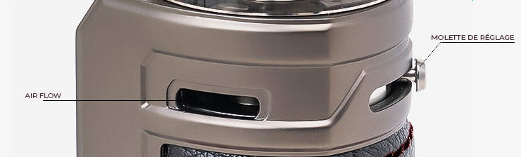 Visuel montrant l’Air Flow de la Cigarette électronique Drag X