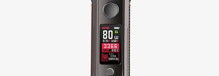 Visuel montrant l’écran de la Cigarette électronique Drag X