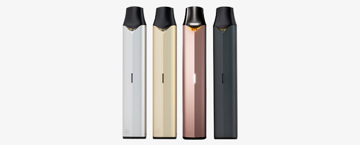 Visuel présentant la gamme de couleurs des ePod de chez Vuse Vype