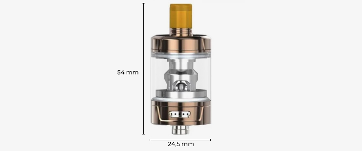 Image présentant les dimensions du clearomiseur Eleaf GZeno-S