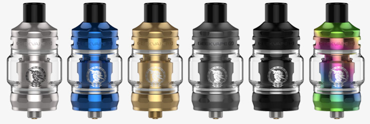 Gamme de couleurs proposées pour le clearomiseur Zeus Nano 2 de chez Geek Vape
