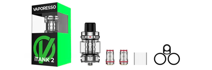 Photo du packaging du clearomiseur itank2 de chez Vaporesso