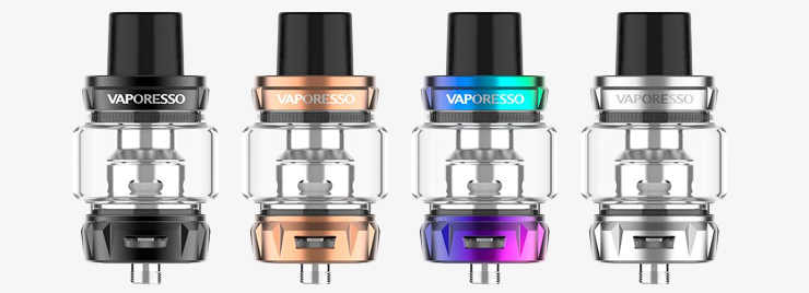 Image présentant la gamme de couleurs des clearomiseurs SKRR-S de chez Vaporesso