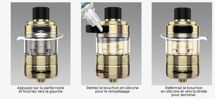 Visuel du remplissage du Pod Tank TPP X Voopoo