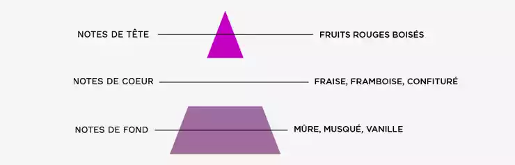 Image de la Pyramide Olfactive du e-liquide Luxure