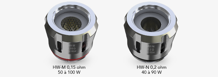 Image présentant les différents modèles de résistances Eleaf HW-M