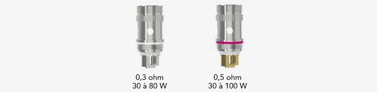 Image présentant les différents modèles de résistances Eleaf Melo EC