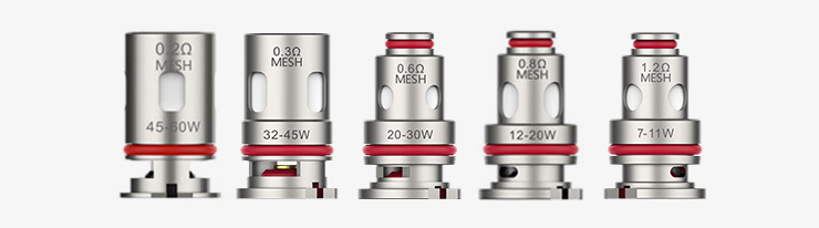 Visuel présentant les résistance de la e-cigarette GTX GO 80 de chez Vaporesso