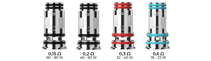 Vue de la gamme de résistances PNP X disponible pour le Pod Voopoo DRAG S2