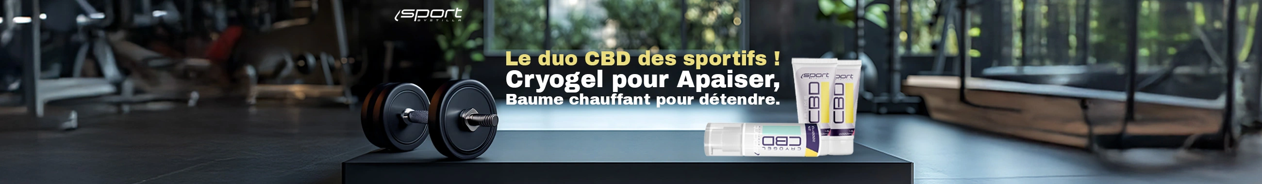 Bannière cbd produits de sport