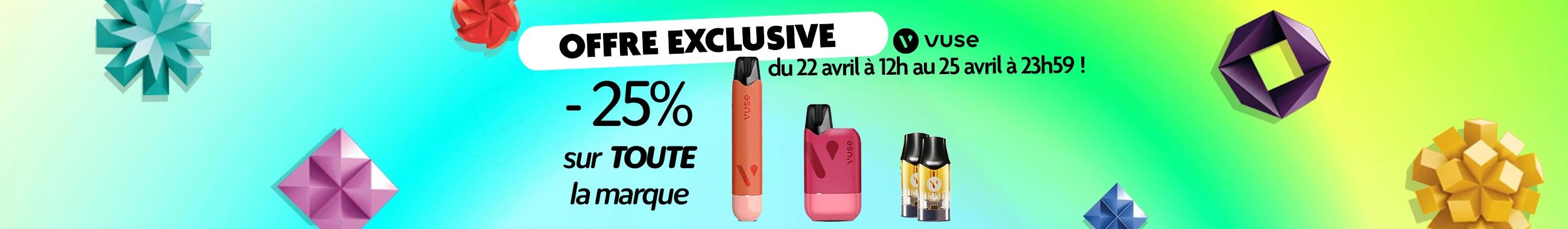 Bannière promotion 25 Vuse