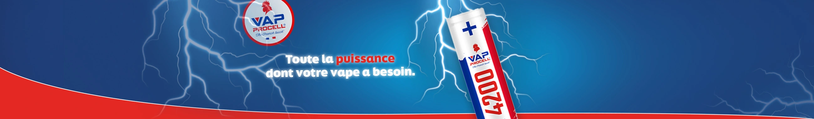 Bannière accu vape porcell