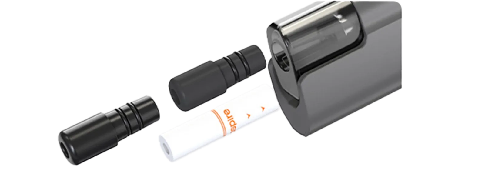 Visuel des drip tip classique et filtre du Vilter Max Aspire