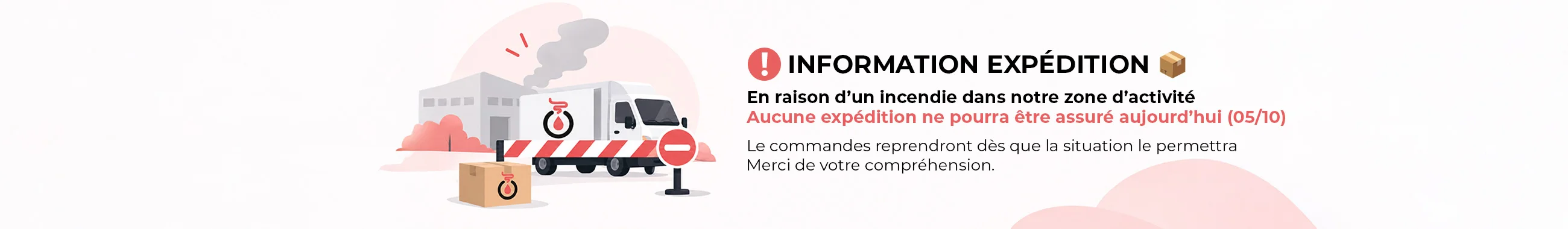 Bannière livraison incendie
