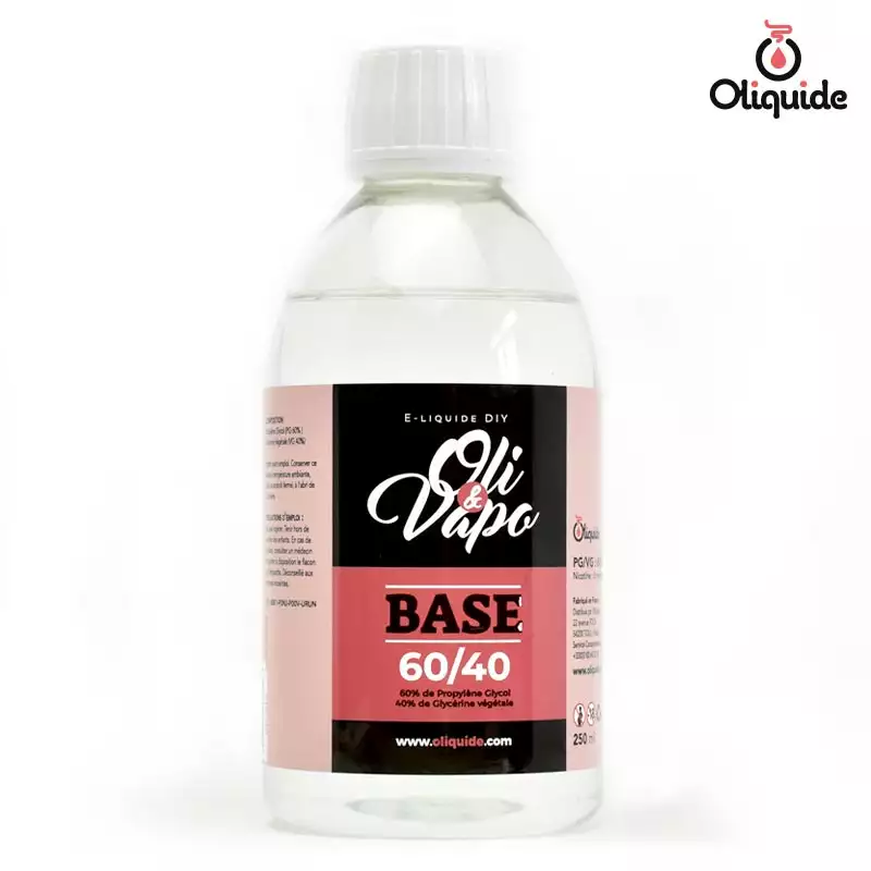 Passez du temps à tester le Base 60/40 - Oli & Vapo de Oliquide