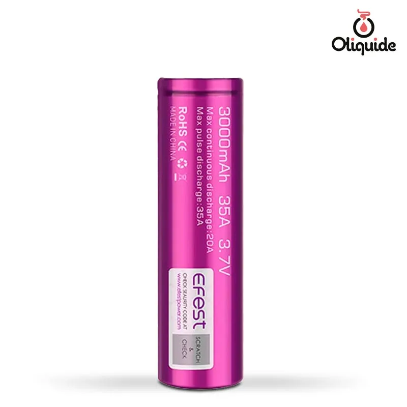 Découvrez le Accu Efest 18650 - 3000/3500 mAh de Efest de manière approfondie grâce aux tests