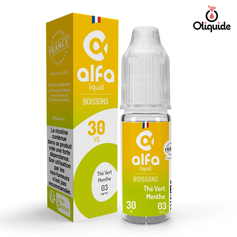 Préparez-vous à tester le Thé Vert Menthe de Alfaliquid