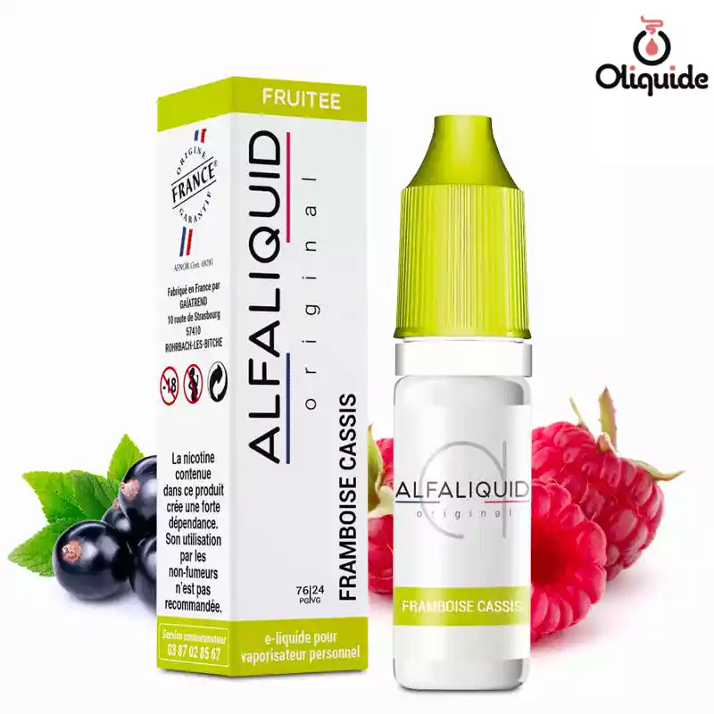 Testez les limites du Framboise Cassis de Alfaliquid