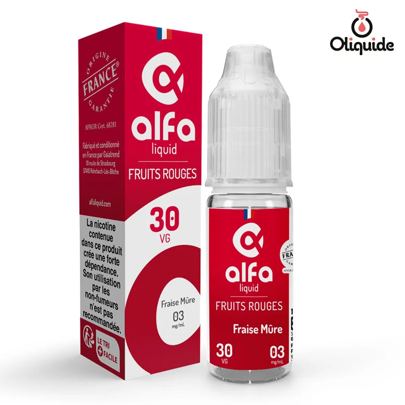Saisissez l'occasion de tester en profondeur le Fraise - Mûre de Alfaliquid