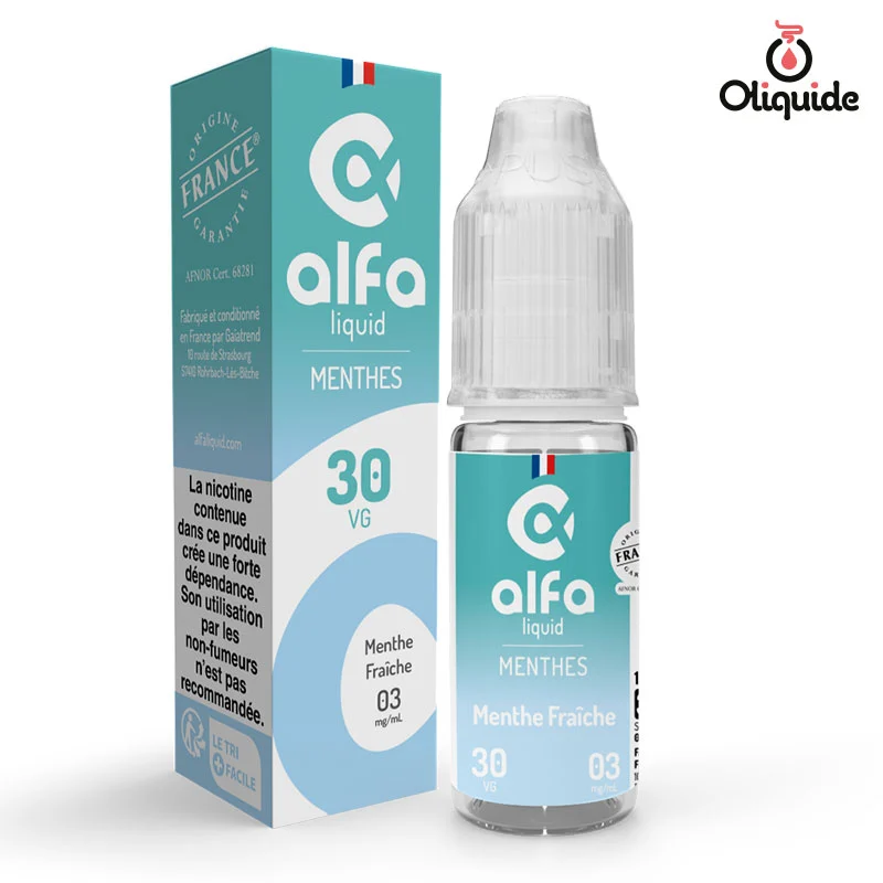 Réalisez des tests sur le Menthe Fraiche de Alfaliquid