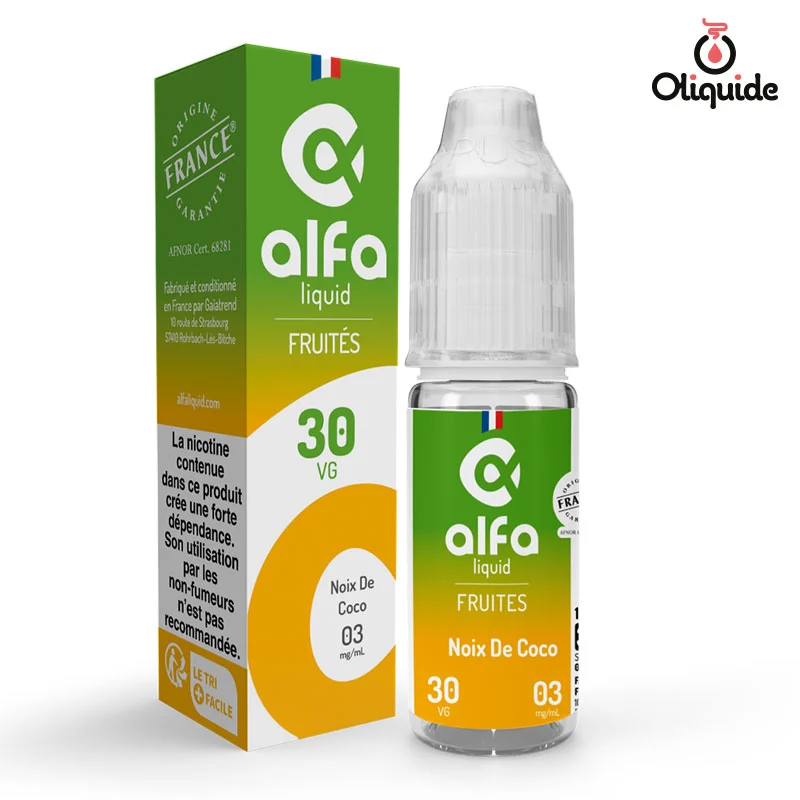 Plongez-vous dans le Noix de coco de Alfaliquid et voyez les résultats