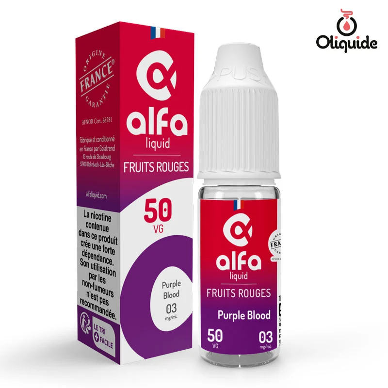 Prenez le temps de tester le Purple Blood de Alfaliquid
