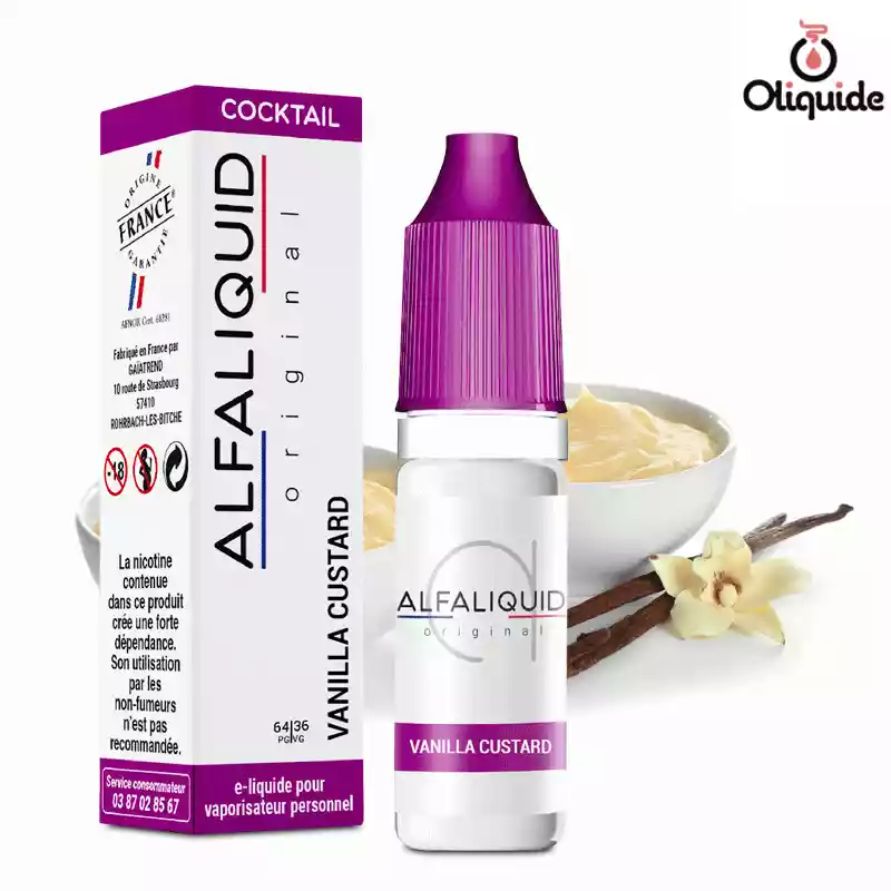 Expérimentez le Vanilla Custard de Alfaliquid et découvrez ses multiples facettes