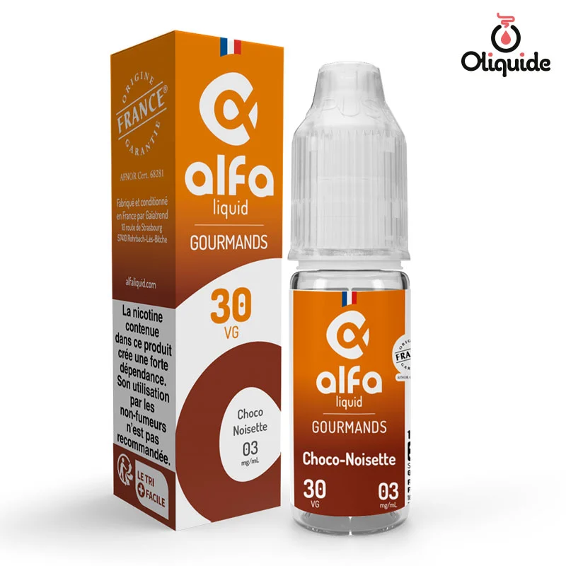Testez le Choco-Noisette de Alfaliquid pour une expérience pratique