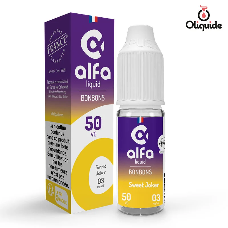 Envisagez le Sweet Joker de Alfaliquid comme option de test