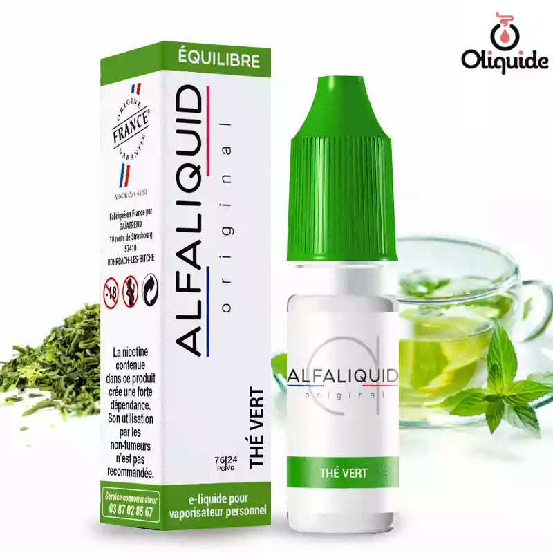 Testez le Thé Vert de Alfaliquid de manière approfondie