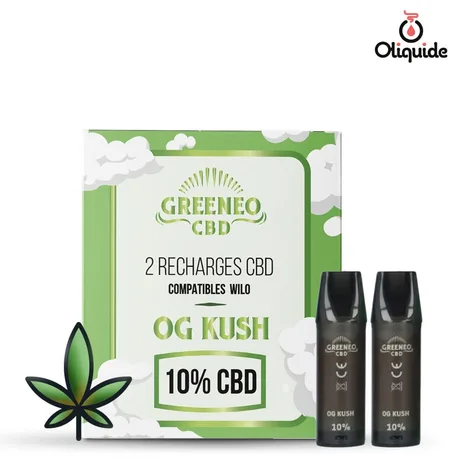 Cartouche Pod Wilo Greeneo Cartouche Pod Wilo OG Kush x2 de la marque Greeneo